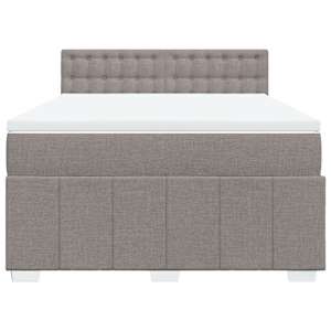 Box spring postel s matrací taupe 160x200 cm textil - obrázek 6