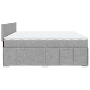 Box spring postel s matrací světle šedá 180 x 200 cm textil - obrázek 7
