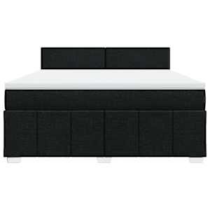 Box spring postel s matrací černá 180x200 cm textil - obrázek 6