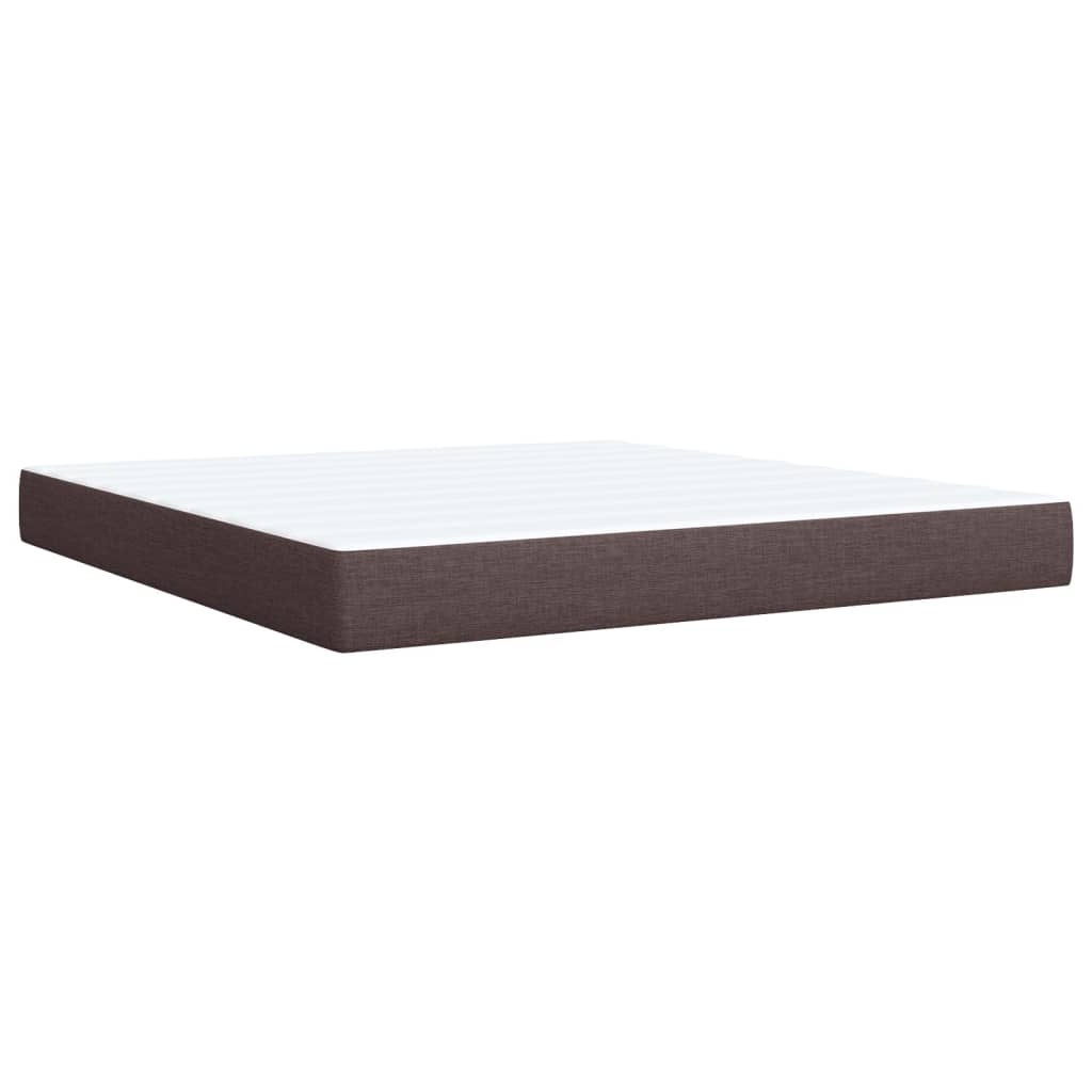 Box spring postel s matrací tmavě hnědá 180x200 cm textil - obrázek 10
