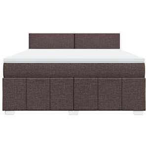Box spring postel s matrací tmavě hnědá 180x200 cm textil - obrázek 6
