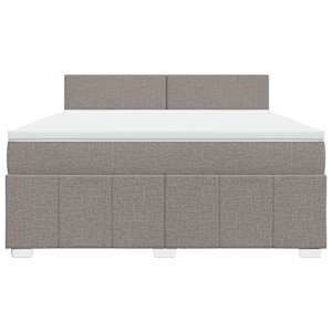 Box spring postel s matrací taupe 180x200 cm textil - obrázek 6