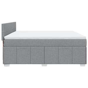 Box spring postel s matrací světle šedá 180 x 200 cm textil - obrázek 7