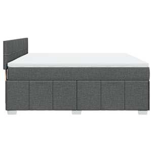 Box spring postel s matrací tmavě šedá 180x200 cm textil - obrázek 7