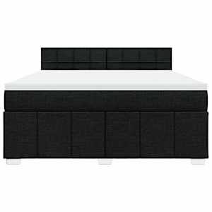 Box spring postel s matrací černá 180x200 cm textil - obrázek 6