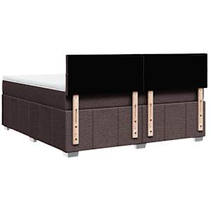 Box spring postel s matrací tmavě hnědá 180x200 cm textil - obrázek 8