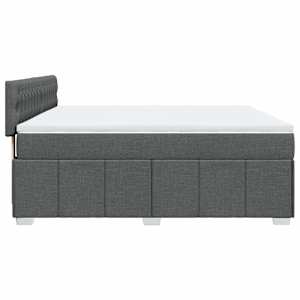 Box spring postel s matrací tmavě šedá 180x200 cm textil - obrázek 7