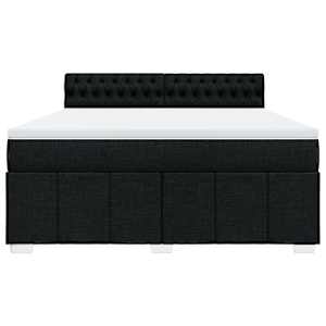 Box spring postel s matrací černá 180x200 cm textil - obrázek 6