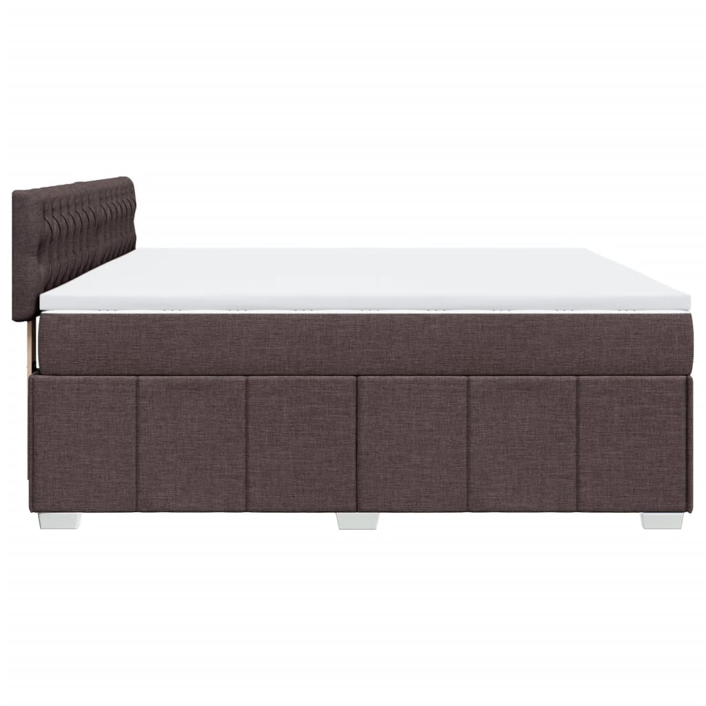 Box spring postel s matrací tmavě hnědá 180x200 cm textil - obrázek 7