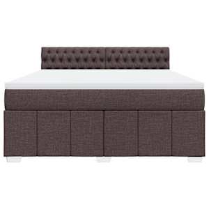 Box spring postel s matrací tmavě hnědá 180x200 cm textil - obrázek 6
