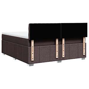 Box spring postel s matrací tmavě hnědá 180x200 cm textil - obrázek 8