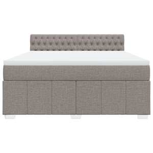 Box spring postel s matrací taupe 180x200 cm textil - obrázek 6