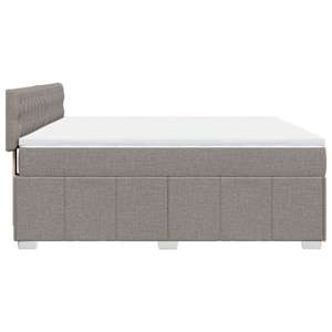 Box spring postel s matrací taupe 180x200 cm textil - obrázek 7