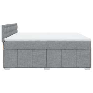 Box spring postel s matrací světle šedá 180 x 200 cm textil - obrázek 7