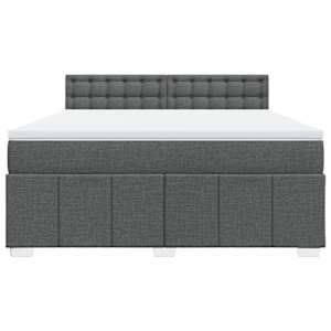 Box spring postel s matrací tmavě šedá 180x200 cm textil - obrázek 6