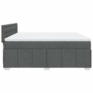 Box spring postel s matrací tmavě šedá 180x200 cm textil - obrázek 7