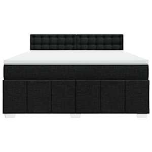 Box spring postel s matrací černá 180x200 cm textil - obrázek 6