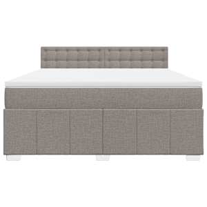 Box spring postel s matrací taupe 180x200 cm textil - obrázek 6