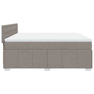 Box spring postel s matrací taupe 180x200 cm textil - obrázek 7