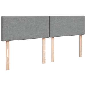 Box spring postel s matrací světle šedá 200 x 200 cm textil - obrázek 12