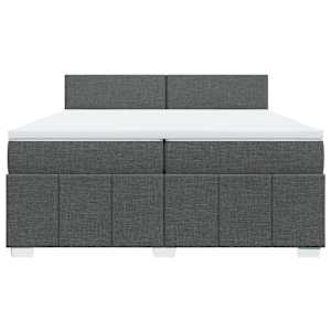 Box spring postel s matrací tmavě šedá 200x200 cm textil - obrázek 6