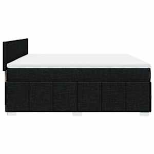 Box spring postel s matrací černá 200x200 cm textil - obrázek 7