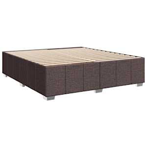 Box spring postel s matrací tmavě hnědá 200x200 cm textil - obrázek 9