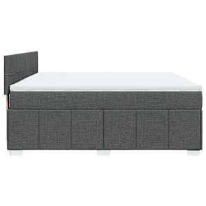 Box spring postel s matrací tmavě šedá 200x200 cm textil - obrázek 7