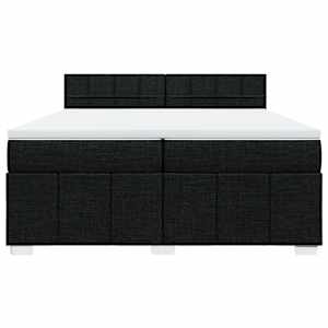 Box spring postel s matrací černá 200x200 cm textil - obrázek 6