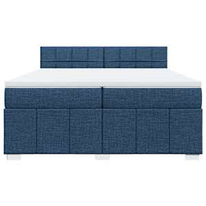 Box spring postel s matrací modrá 200x200 cm textil - obrázek 6