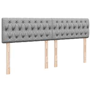 Box spring postel s matrací světle šedá 200 x 200 cm textil - obrázek 12