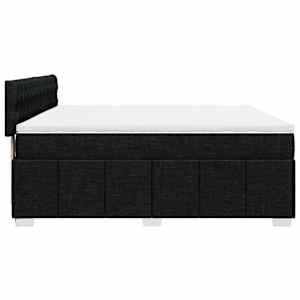 Box spring postel s matrací černá 200x200 cm textil - obrázek 7