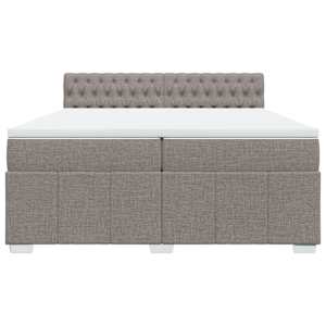 Box spring postel s matrací taupe 200x200 cm textil - obrázek 6