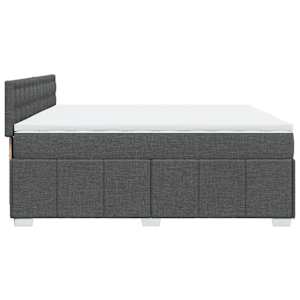 Box spring postel s matrací tmavě šedá 200x200 cm textil - obrázek 7