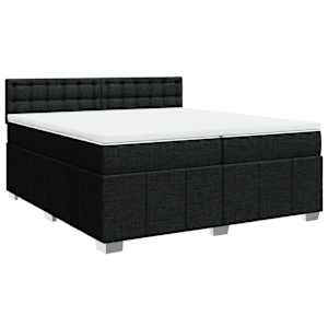 Box spring postel s matrací černá 200x200 cm textil - obrázek 3