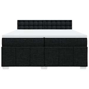 Box spring postel s matrací černá 200x200 cm textil - obrázek 6