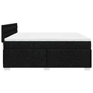 Box spring postel s matrací černá 200x200 cm textil - obrázek 7