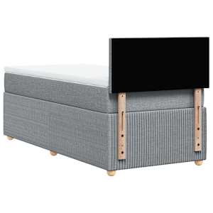 Box spring postel s matrací světle šedá 80 x 200 cm textil - obrázek 8