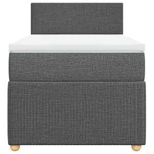 Box spring postel s matrací tmavě šedá 80 x 200 cm textil - obrázek 6