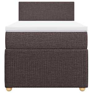 Box spring postel s matrací tmavě hnědá 80x200 cm textil - obrázek 6