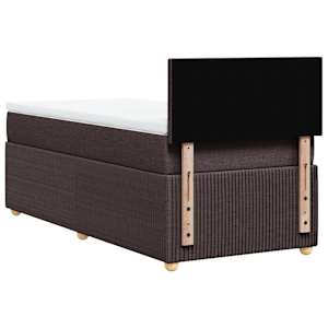 Box spring postel s matrací tmavě hnědá 80x200 cm textil - obrázek 8