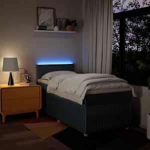 Box spring postel s matrací modrá 80x200 cm textil - obrázek 5