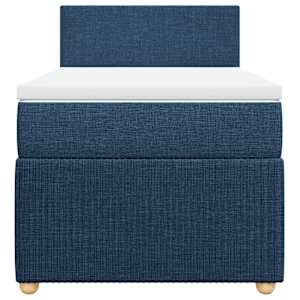 Box spring postel s matrací modrá 80x200 cm textil - obrázek 6