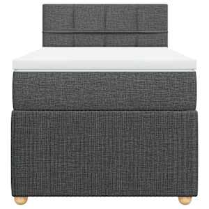 Box spring postel s matrací tmavě šedá 80 x 200 cm textil - obrázek 6
