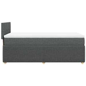 Box spring postel s matrací tmavě šedá 80 x 200 cm textil - obrázek 7