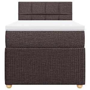 Box spring postel s matrací tmavě hnědá 80x200 cm textil - obrázek 6