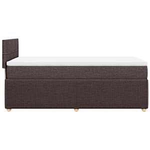 Box spring postel s matrací tmavě hnědá 80x200 cm textil - obrázek 7
