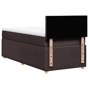 Box spring postel s matrací tmavě hnědá 80x200 cm textil - obrázek 8