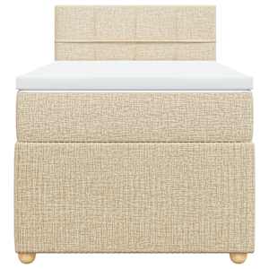Box spring postel s matrací krémová 80 x 200 cm textil - obrázek 6