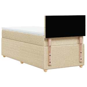 Box spring postel s matrací krémová 80 x 200 cm textil - obrázek 8